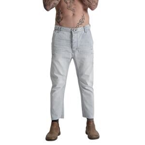 One Teaspoon Jeans Mens 32R Blue Brando‎ Mr Browns Denim Relaxed Raw Distressed